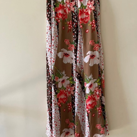 Mixed Print floral Multicolor Ruffle Maxi Skirt - Picture 3 of 5